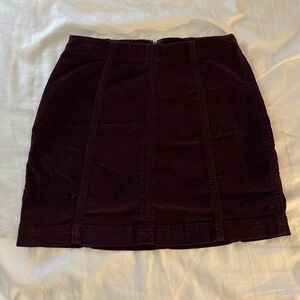 Free People Dark Burgundy Mini Skirt